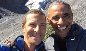 Obama Selfie Bear Grylls