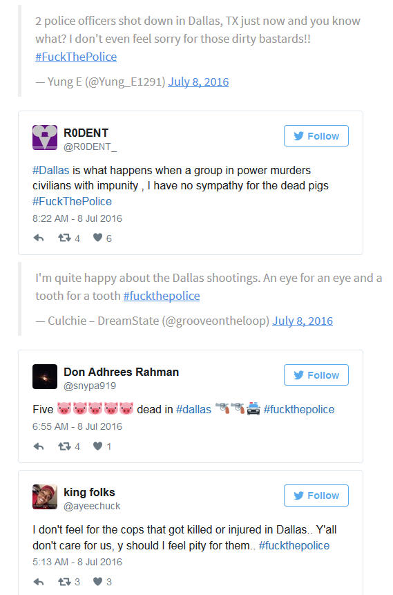 Black Lives Matter On Twitter, Following Dallas PD Assassinations