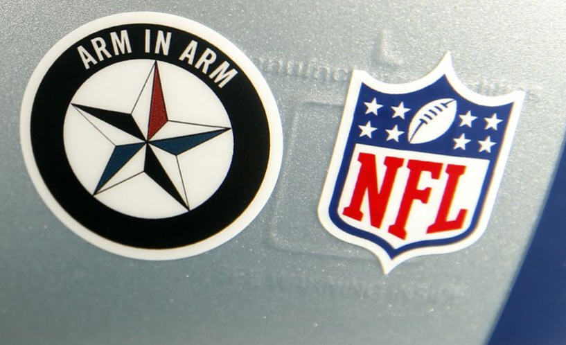 Law Enforcement ARM IN ARM Dallas Cowboys Helmet